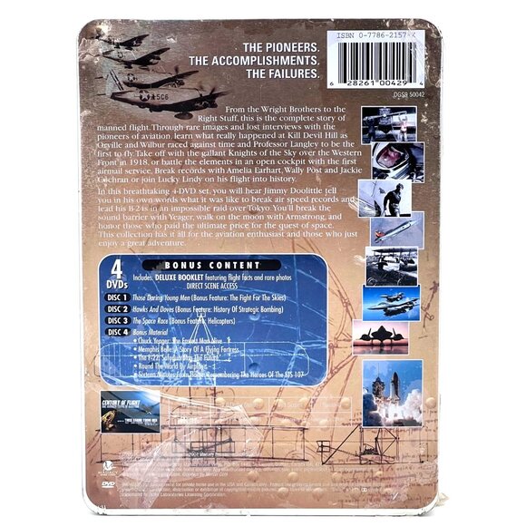 A Century Of Flight 4 DVD Set With Deluxe Booklet in Original Sealed Tin Box New - Picture 4 of 11